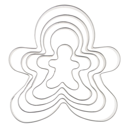 Vykrajovátka na sušenky, na vykrajování perníčků, sušenkový panáček, sada 5ks.