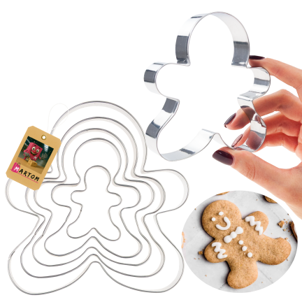 Vykrajovátka na sušenky, na vykrajování perníčků, sušenkový panáček, sada 5ks.
