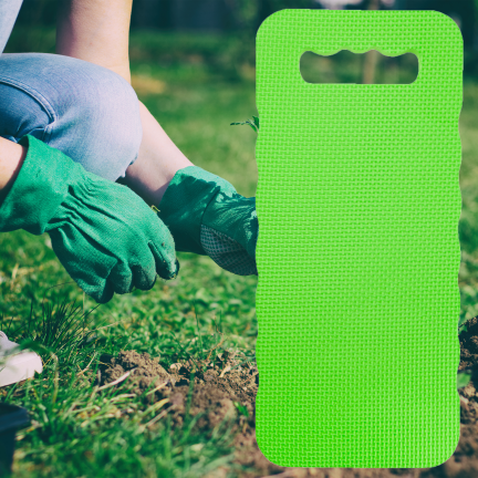 Foam mat, for knees, for kneeling, for weeding, green