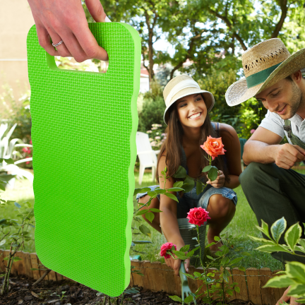 Foam mat, for knees, for kneeling, for weeding, green