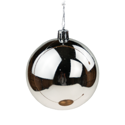 TG53080-1 Silberne Christbaumkugeln Set XXL 100Stk Christbaumkugeln 6/4/3cm