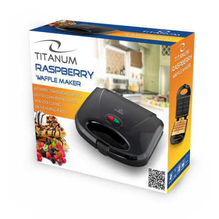 TKT003 HIMBEERE 750W TITANUM WAFFELMASCHINE TOASTER