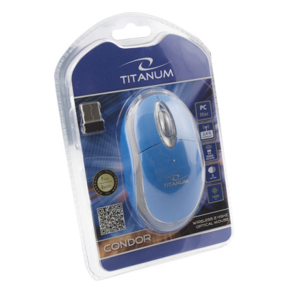 ES509N DRAHTLOSE MAUS USB BLAU TITANUM ESPERANZA KLEINE OPTISCHE