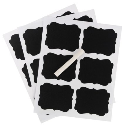 TOT2905 SADA 18 NÁLEPEK NA SKLENĚNKY 6,5x5,5 cm + SKLENĚNÉ NÁLEPKY