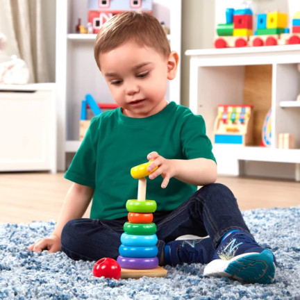 TG50038 PIRAMID SORTER Montessori VĚŽOVÉ DŘEVĚNÉ BLOKY