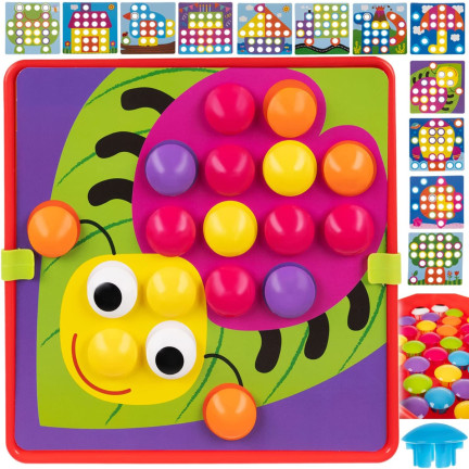 TG67283 GESCHMACKSPUZZLE PÄDAGOGISCHE MOSAIK PILZE PUZZLES STIFTE MONTESSORI SPIEL