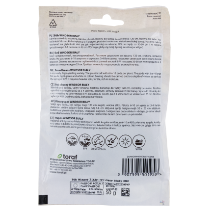 W1006 SEMENA WINDSORSKÝ BÍLÝ BOB STŘEDNĚ RANÝ VELMI PLODNÝ 50G