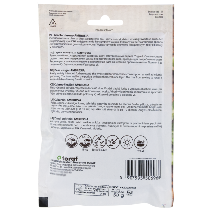 W1062 ZUCKERERBSEN AMBROSIA FRÜHE ERBSEN SAMEN PRODUKTIV 50G
