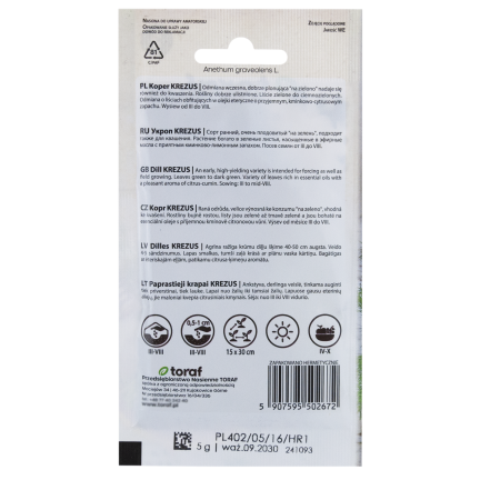 W1093 DILL DILLSAMEN FRÜH ZUM BEIZEN 5G