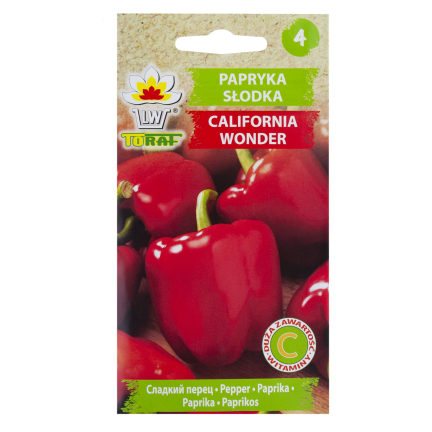 W1135 KALIFORNIEN WUNDER ROTE SÜSSE SALATPAPRIKA SAMEN 0.5G