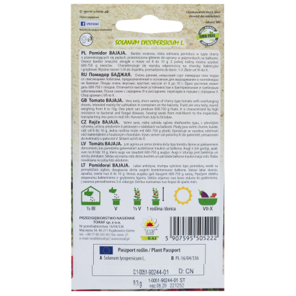 W5222 KIRSCHTOMATEN BAJAJA 0.3G TOMATENSAMEN KIRSCHTOMATEN FÜR DEN BALKON