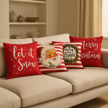 TG80099-KPL FESTLICHE KISSENBEZÜGE MIKOŁAJ WIANEK 4PCS