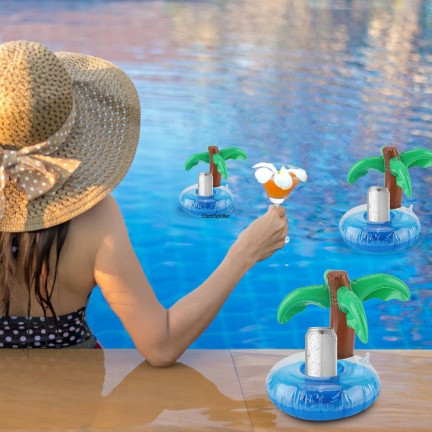 TG48083 Blown Glass Beach Palm Coaster