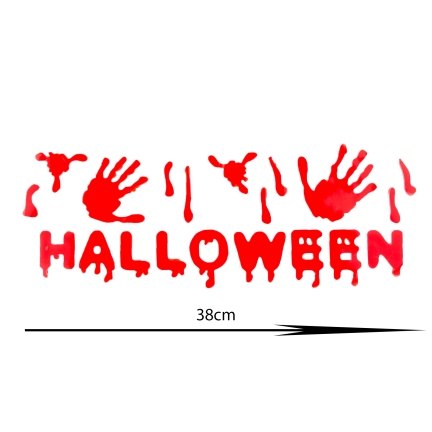 TG44529 HALLOWEEN FENSTERDEKORATION BLUT SCHRIFTZUG