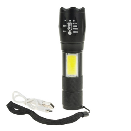 XA047 ZOOM USB COBE LED TAKTISCHE TASCHENFACKEL