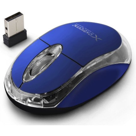 XM105B EXTREME WIRELESS MOUSE 2.4GHZ 3D OPTICAL USB HARRIER BLUE