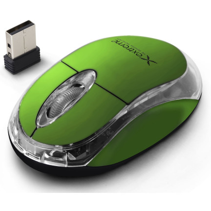 XM105G EXTREME DRAHTLOSE MAUS 2.4GHZ 3D OPTISCHE USB HARRIER GRÜN