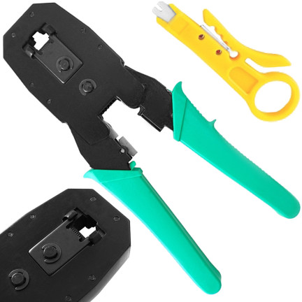 TV37 RJ-45 RJ45 RJ12 RJ11 RJ9 + KRIMPOVACÍ KLEŠTĚ
