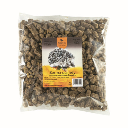Food for wild hedgehogs, complete feed mix, high in protein, Turdus 500g