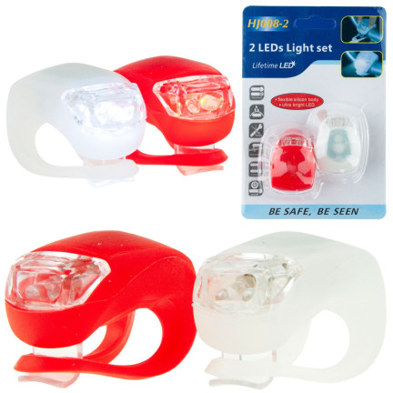 ZW39 LED FAHRRADLAMPE VORNE HINTEN 2 STÜCK