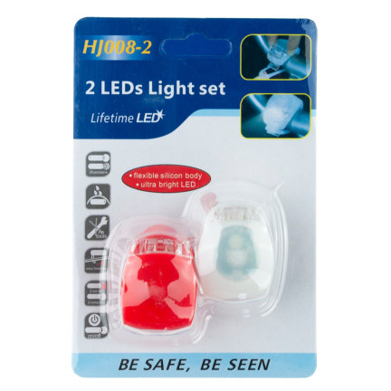 ZW39 LED FAHRRADLAMPE VORNE HINTEN 2 STÜCK