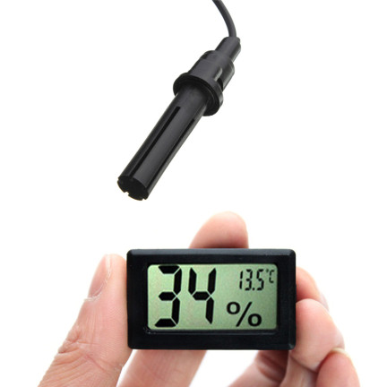 ZW9 ELEKTRONICKÝ LCD TEPLOMĚR S HODINAMI NA PANELU SONDY