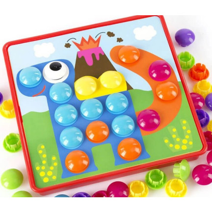 TG67283 GESCHMACKSPUZZLE PÄDAGOGISCHE MOSAIK PILZE PUZZLES STIFTE MONTESSORI SPIEL