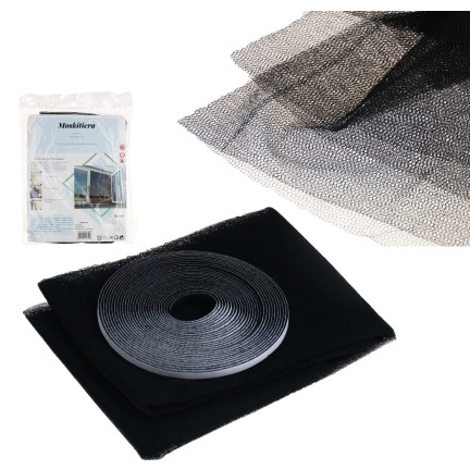 ZZ80 síť proti komárům do oken 130x150 + černý repelent proti komárům