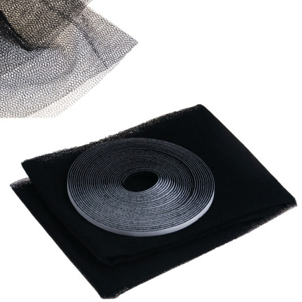 ZZ82 Moskitonetz für Fenster 150x150 +RPE schwarz mückenabweisend
