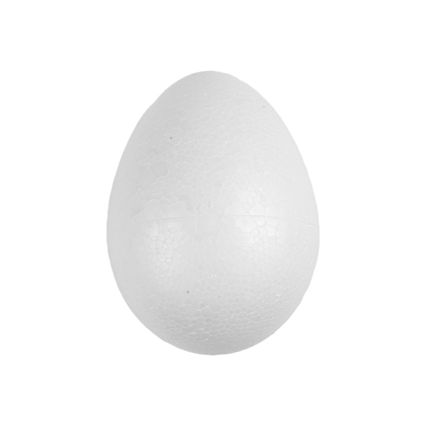 656502 STYROPIAN EGGS FOR DECOUPAGE Polystyrol-Eier 6 PU 9cm