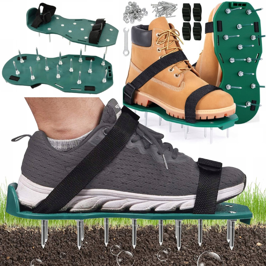 ZW30 GARTEN AERATOR SANDALE SCHUH OVERLAYS SPIKED RASENSTECHER