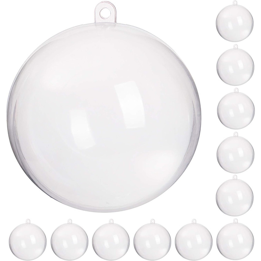 35234-BN BOMBLE ACRYLIC FULL FOLDING BALLS PLASTIC 8cm TRANSPARENT