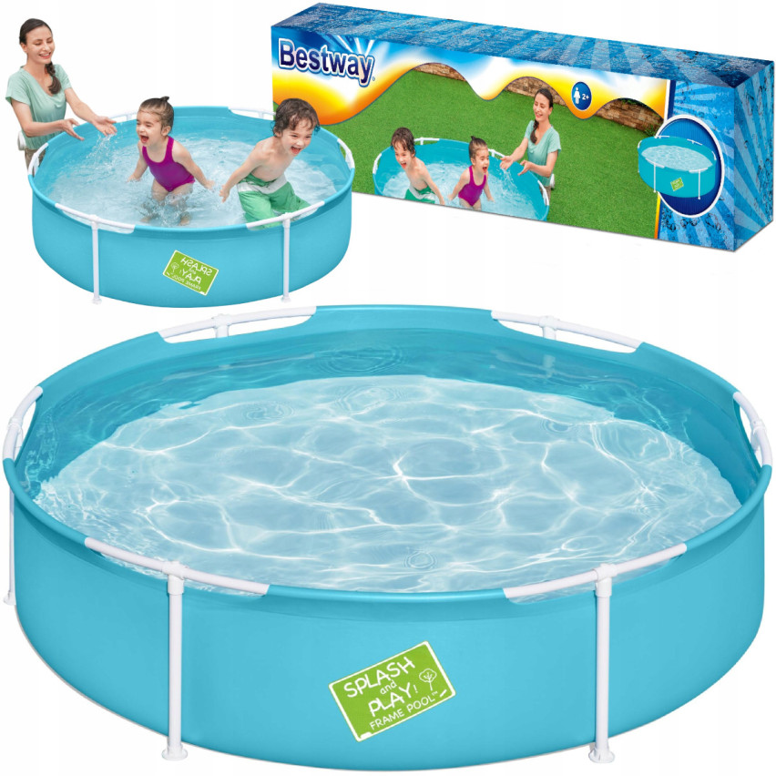 56283 BESTWAY RUNDES KINDER-GARTENGESTELL POOL FLACH 152X38CM