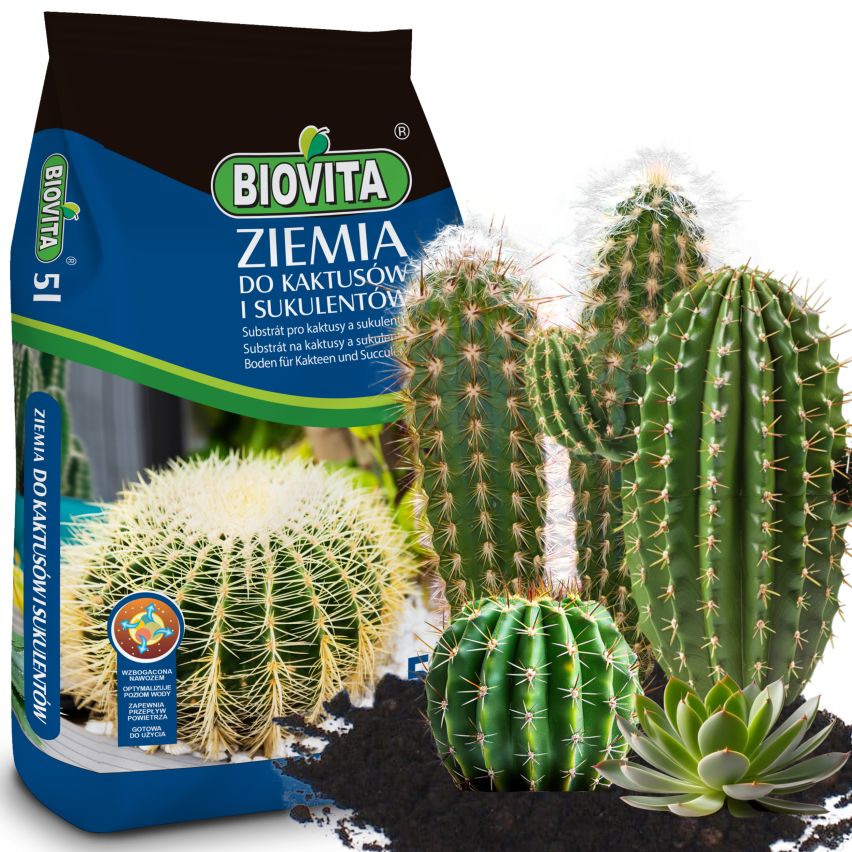 BIO10 ZEMINA PRO KAKTUSY A SUKULENTY ALOE VERA PROPUSTNÁ 5L
