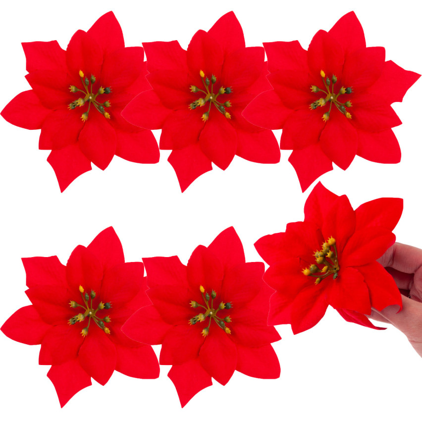 CV28918 STERN VON BETLEHEM WEIHNACHTEN BLUMEN GROSSE BLUMEN WEIHNACHTSSTERN 6PCS/KPL