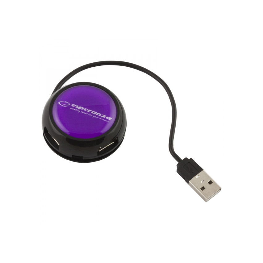 ES272F USB 2.0 HUB 4 PORTY YOYO FIALOVÁ