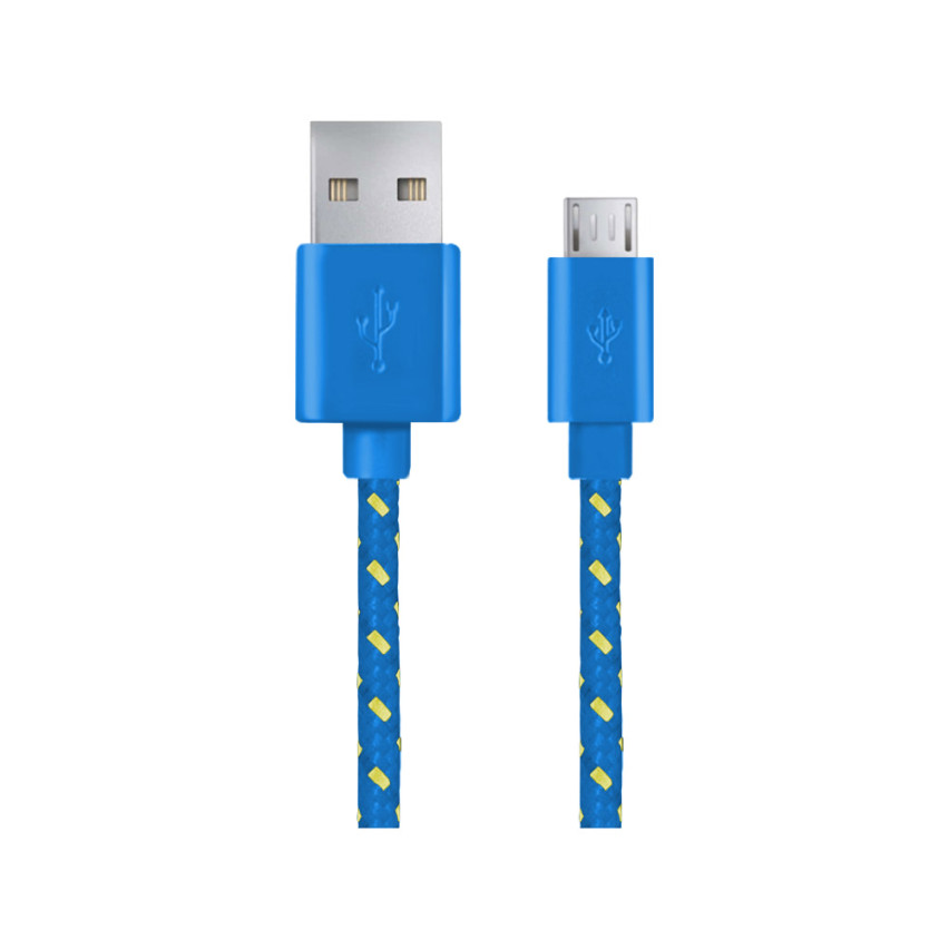 EB181B ESPERANZA MICRO USB 2.0 A-B M/M 2,0M OPLETENÝ MODRÝ KABEL