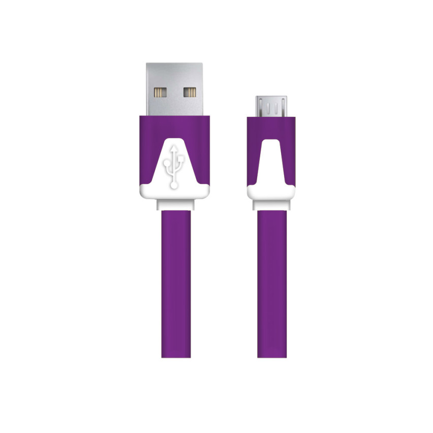 EB183V ESPERANZA MICRO USB 2.0 A-B M/M 1,0M PLOCHÝ FIALOVÝ KABEL