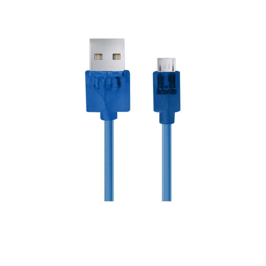 EB185B ESPERANZA MICRO USB 2.0 A-B M/M KABEL 1,5 M MODRÝ TRANSPARENTNÍ