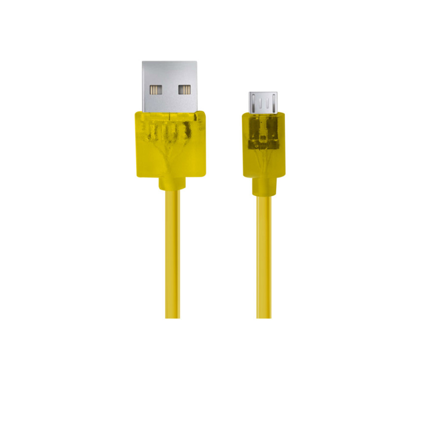 EB185Y ESPERANZA MICRO USB 2.0 A-B M/M KABEL 1,5 M ŽLUTÝ TRANSPARENTNÍ