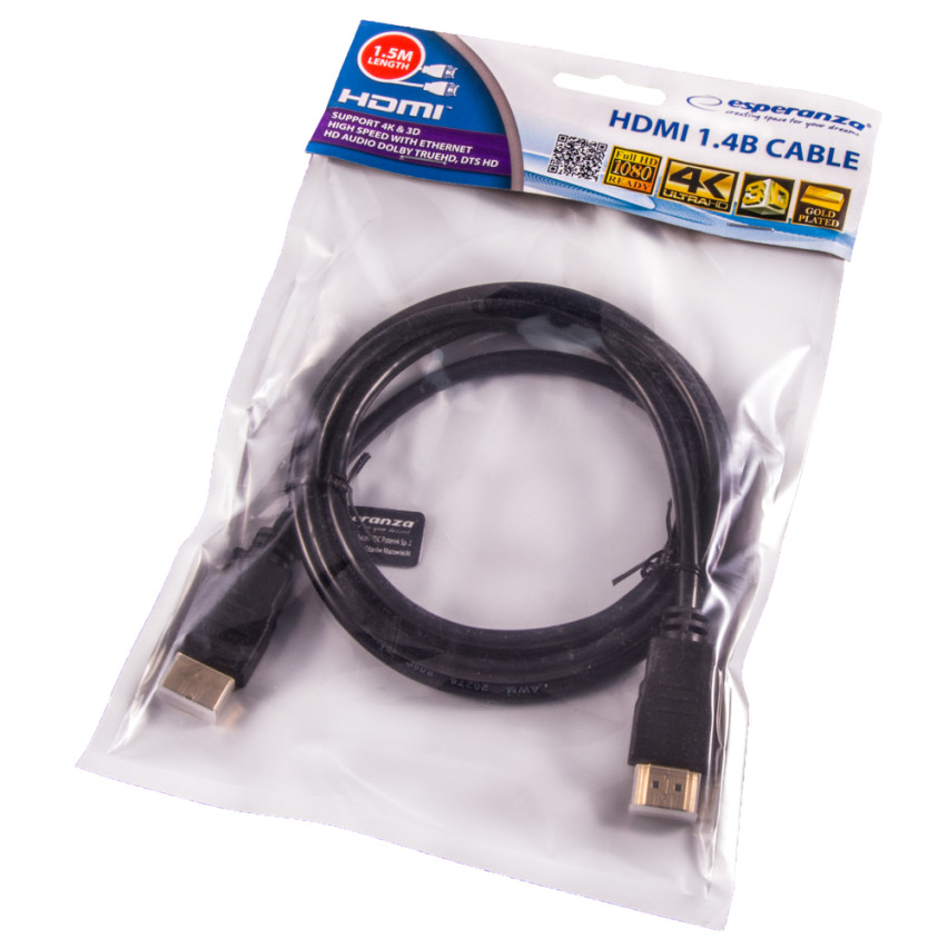 TV59 HDMI-HDMI GOLD 3D ETHERNET KABEL