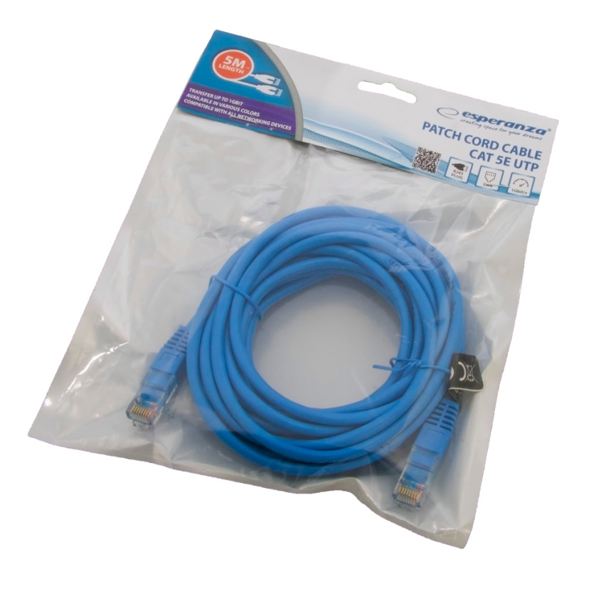 EB276B UTP CAT 5E PATCHKABEL 5M BLAU