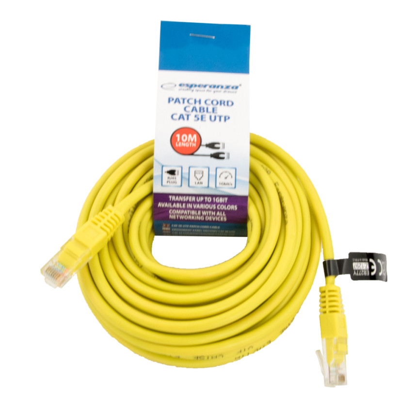 EB277Y UTP CAT 5E PATCHCORD 10M ŽLUTÝ