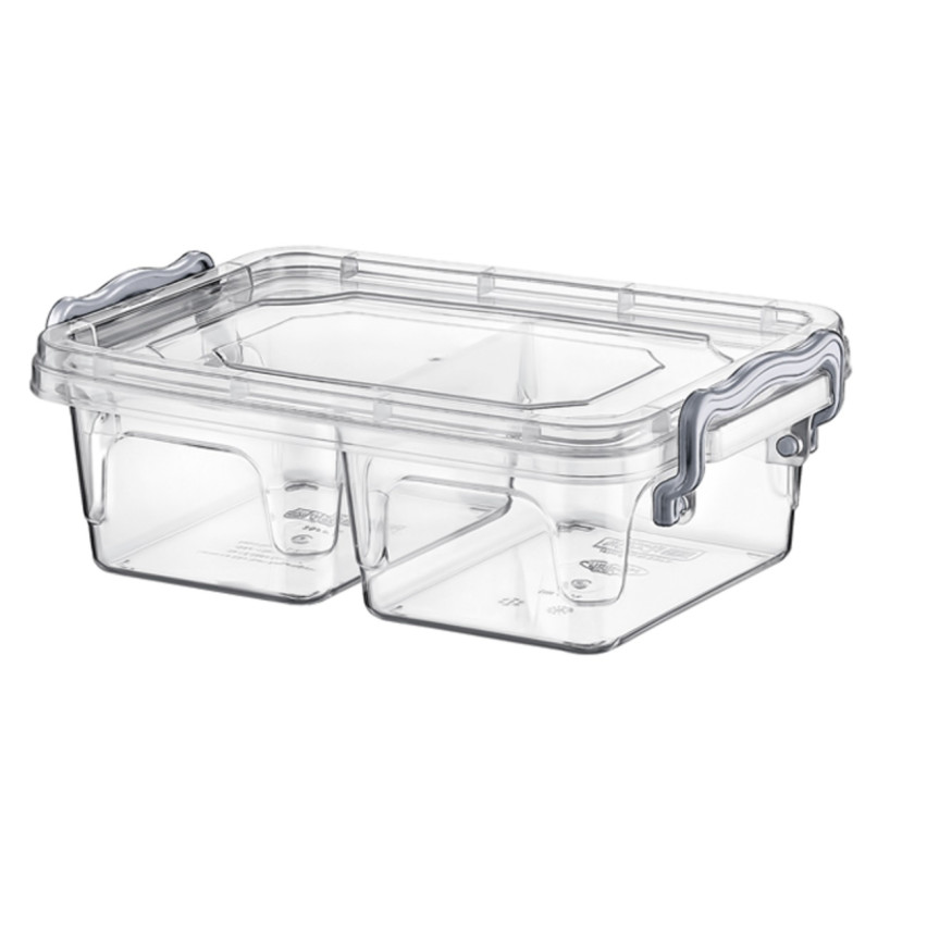 HOB021048 POJEMNIK LUNCHBOX PROSTOKĄTNY DZIELONY MULTI BOX 0,5l PUDEŁKO NA PRZEKĄSKI