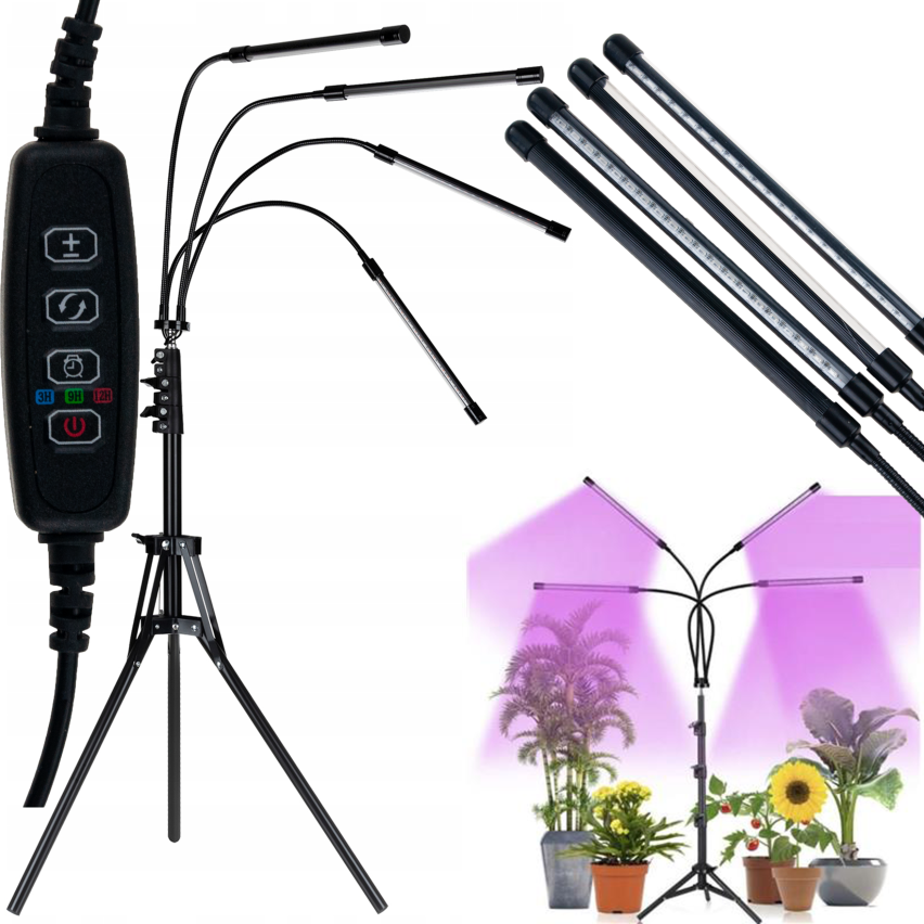 IM012 PFLANZENWACHSTUM LICHT GROSS 4 PLATTEN FERNBEDIENUNG TIMER STAND