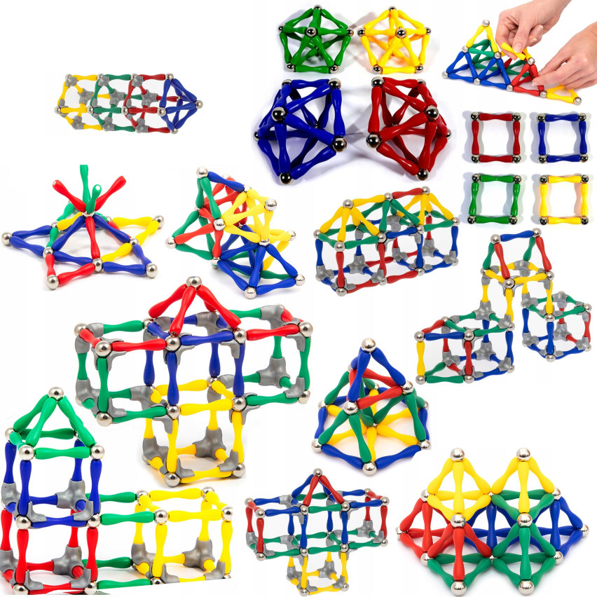 TG59932 MAGNETICKÉ STAVEBNICE VZDĚLÁVACÍ 70 EL. PUZZLE