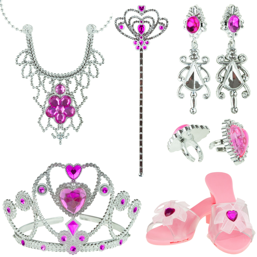 TG71170 LITTLE PRINCESS ACCESSORIES SET PANTOFELS BESTSELLERY CORONA tiára