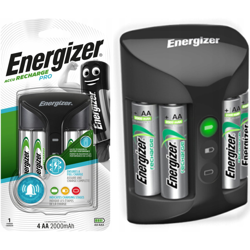 EN16 ENERGIZER PRO CHARGER + 4 x R6 AA 2000mAh BATTERIEN