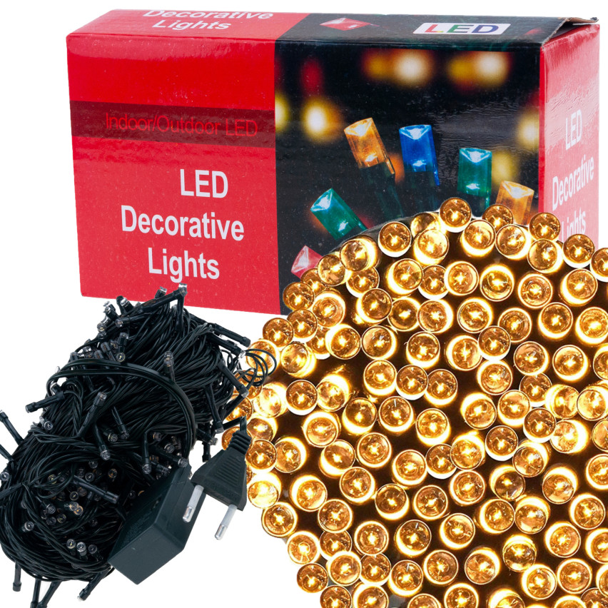 LC500 WEIHNACHTSBAUM LEUCHTET 500LED WEISS WARM LANGE DRAHT INNEN WEIHNACHTSBAUM LICHTER