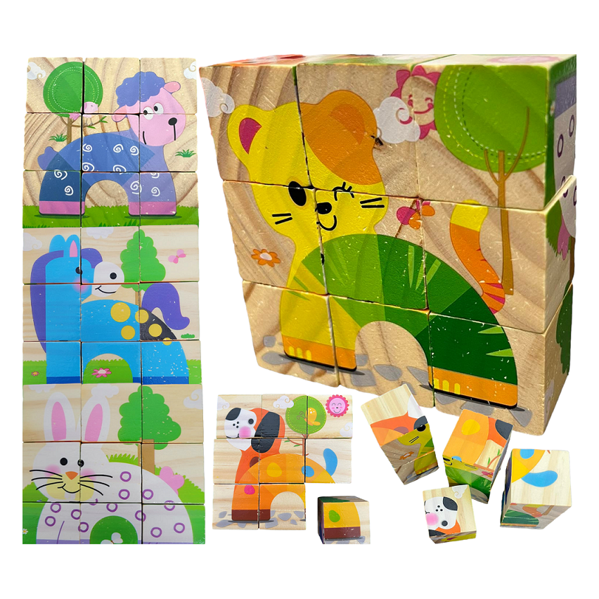 TG50032 TREE COMPOSITE PUDDLE 6v1 puzzle se zvířaty